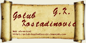 Golub Kostadinović vizit kartica